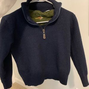 Kids pullover with halfway zipper